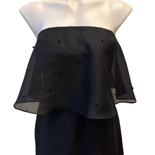 Keepsake the Label Call Me Strapless Black Midi Dress, Sz M Size M