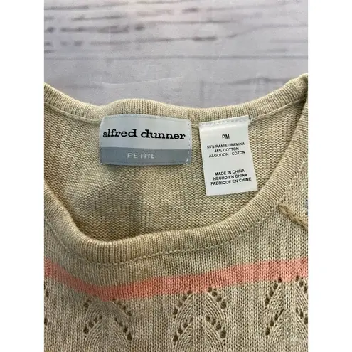 Alfred Dunner Embroidered Sweater Women PM Short Sleeve Crew Neck Floral Grandma Size undefined