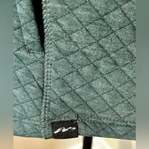 TECHSTYLES Snowbird Quilted Funnel Neck Kangaroo Pocket Pullover NWT Sz Small Green
