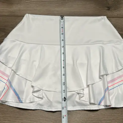 K-Swiss 13” White Layered Tennis Skirt Skort Pockets Size Medium