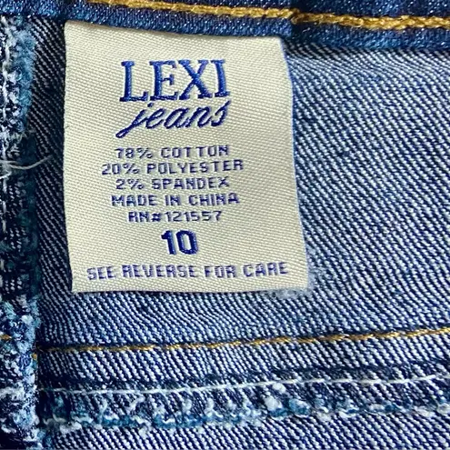 Lexi Jeans Classic Blue Denim Pencil Fitted Midi Length Skirt Size 10