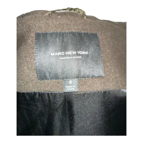 Marc New York  Wool Blend Hooded Car Coat Size 6