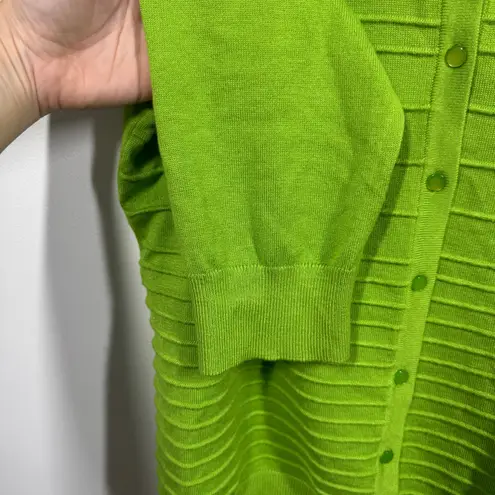 Cable & Gauge Cable & Gabe Sweater Women L Green Cardigan Button Up Cottage Fall Transition