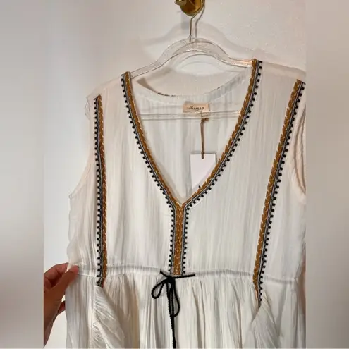 Talisman NWT Bohemian Ruffle Embroidered 100% Cotton Dress Size L Size L