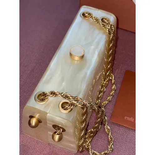 Cult Gaia Hajar Shoulder Bag in Ivory New with Box Womens Purse Handbag