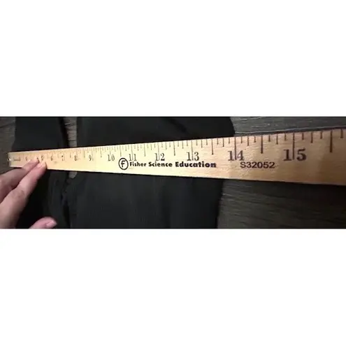 Black Plunge Tie Side Ruched One Piece Swimsuit Adjustable Bathing Suit XS