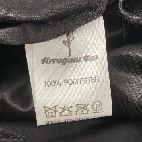 ARROGANT CAT NWT Dark Grey Metallic Multi Layered Jacquard Pencil Dress Size XS Gray