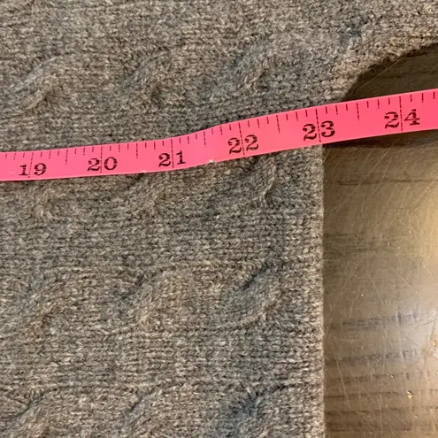 Ralph Lauren Sport Wool Blend Rabbit Gray Cable Knit Crew Neck Sweater Preppy Gray Size M