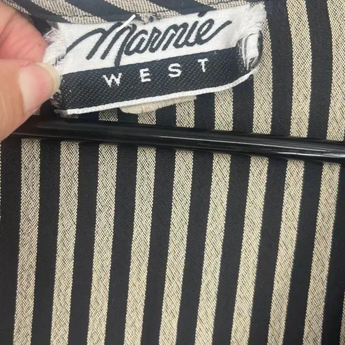 Vtg Marnie West Stripe Whimsigoth Jacket Sz L Stripe Stevie Nicks Witchy Boho 80 Black Size L