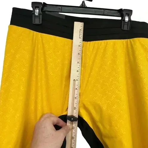 J.LINDEBERG ODYSSEY TIGHTS WOMENS XL GOLF LEGGINGS DRAWSTRING ATHLETIC NWT Yellow