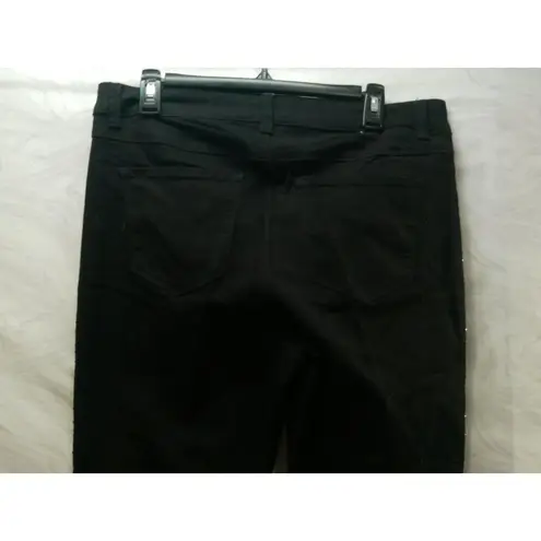 D. Jeans Black Rhinestone Stripe Jeans Size 14 W