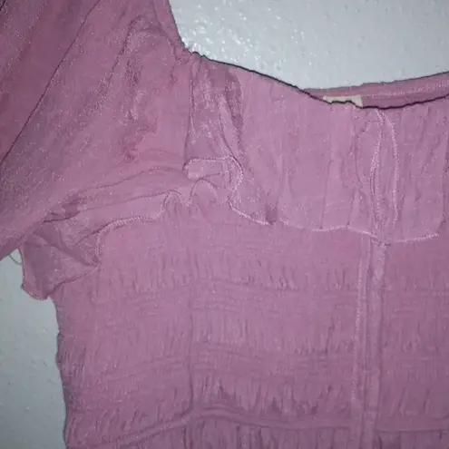 Kings Road LP Cottagecore Boho Peasant Dress Petite in Mauve Pink Size undefined