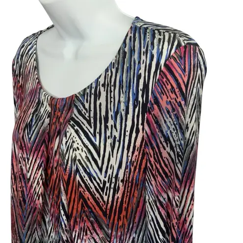 Rafaella Artistic Expression Long Sleeve Abstract Print Top Size Small NWT