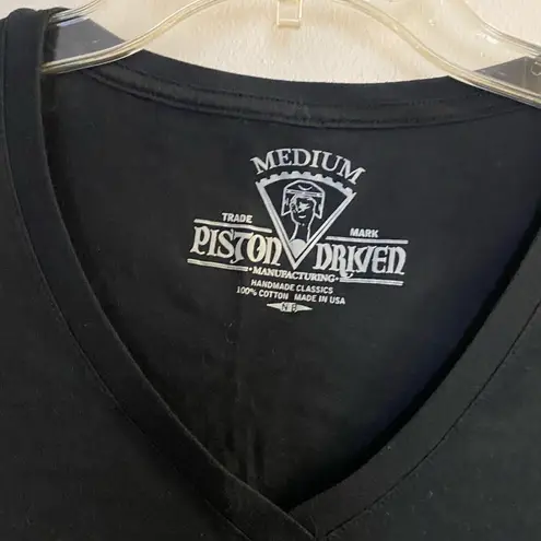 Piston Driven Women’s Black V Neck T Shirt M Fine I’ll Do It Myself Graphic Size M