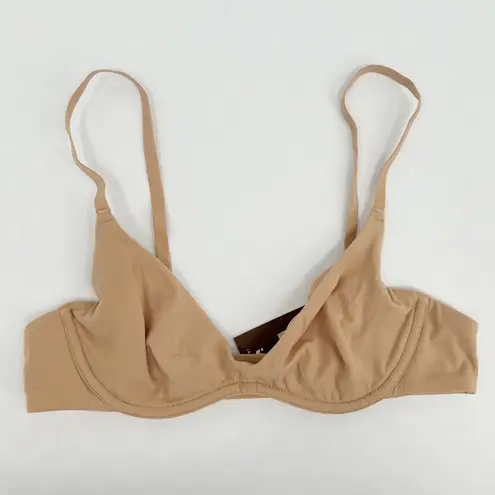 NWT INLYRIC Womens Unlined Scoop Bra Warm Beige Nude Size 34A Underwire Tan