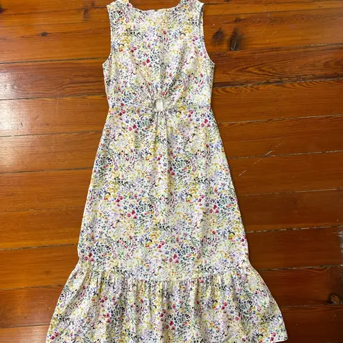 Nanette Lepore  Peep Cinch Waist  Floral Maxi Dress - Size 6