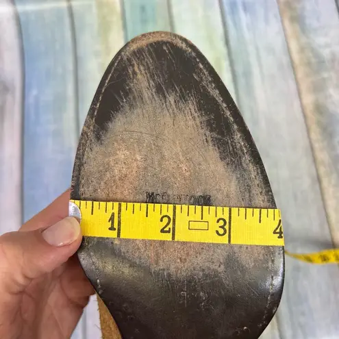 McClintock Heritage Collection Cowboy Boots Rough Suede Purple Shaft Size 9 Brown