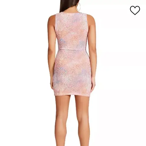 BB Dakota by Steve Madden Keep Me Wild Sleeveless Ruched Bodycon Dress Size S Orange