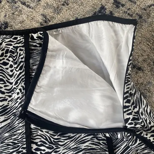 Le Suit  Zebra Print MIDI‎ Skirt Size 12 careeer animal print whimsy - Image 5