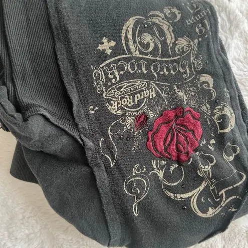 Hard Rock Cafe Women's Seminole Hard Rock Tampa Casino Full Zip Hoodie Black Size S