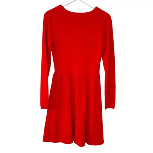 WHISTLES Red Long Sleeve Fit & Flare Dress Women’s Size 8