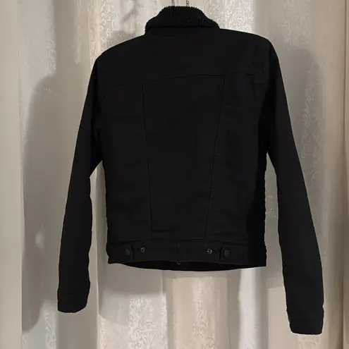 Levi's  BLACK DENIM SHERPA LINED JACKET SZ: XS