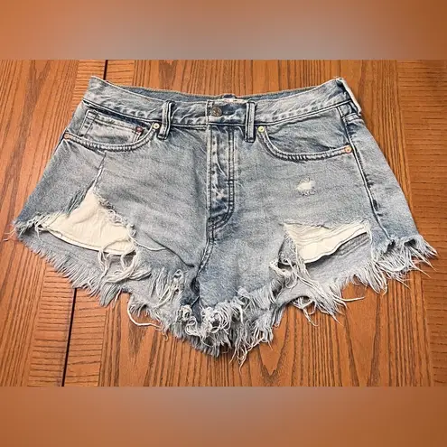 We The Free Free People  Cut Off Distressed Micro Short Shorts Size 27 Festival