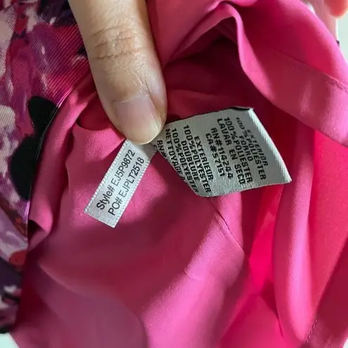 Eliza J Pink Womens Size 4P Petite Floral-Print Sheath Dress Lined Sleeve