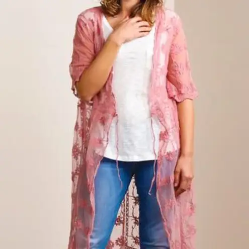 Forgotten Grace ✨ ANTIQUE CROCHET SHEER LACE DUSTER✨