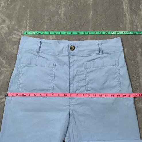 Maeve Pants Womens 34 Blue The Colette Wide Leg High Rise Stretchy Classic