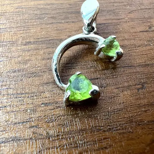 Peora Peridot Sterling Silver Necklace Pendant Green