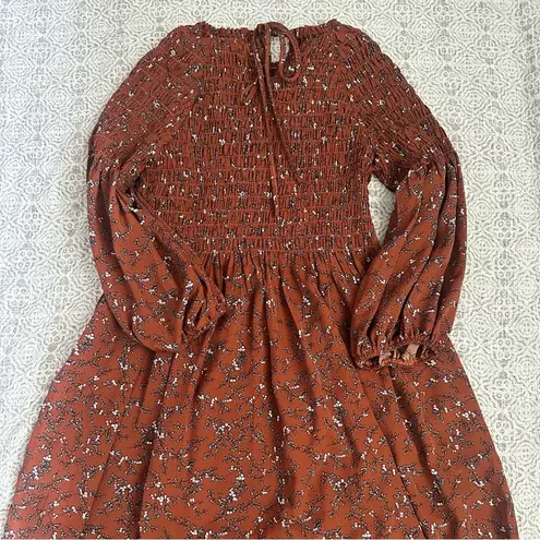 Roolee  Rust Floral Dress