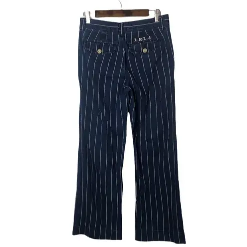 Ralph Lauren Lauren  Dark Blue & White Stripe Wide Leg Denim Jeans 4