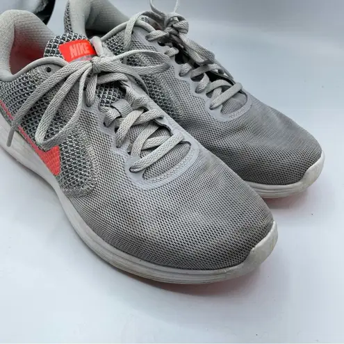 Nike  Grey Revolution 3 Womens Running Shoes Sneakers 9.5 Fitness Workout Comfort