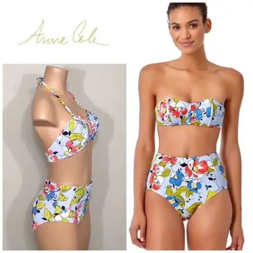 Anne cole Studio high waisted bandeau bikini. NWT. XS