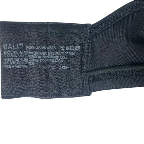 Bali Passion for Comfort Black Minimizer Bra 34DDD (34F) Underwire Full Coverage