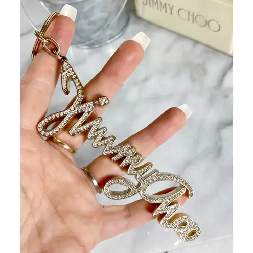 Jimmy Choo Crystal Embellished Keychain/Bag Charm