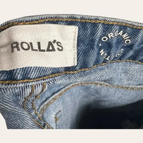 Rolla's Rolla’s Dusters High Rise Slim Distressed Denim Blue Jeans Size 28