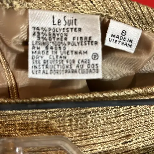 Vintage Le Suit Gold SKIRT Tailored Professional Style Suit skirt only Size 8