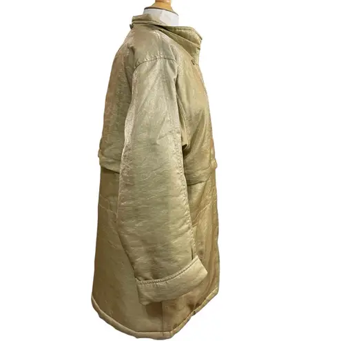 London Fog Gold Metallic Coat - Size Small