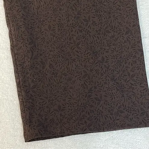 Vintage Norton Studio Brown Jacquard Pants Plus Size 18 Gorgeous Chocolate Brown