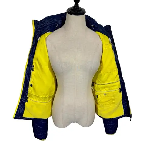 SCOTTeVEST Lola Nylon Quilted Puffer Jacket in Rhapsody Blue 16 Pockets Travel