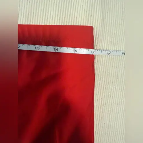 Red and White Striped Swim 2 Piece with Ruched Detail Size XL