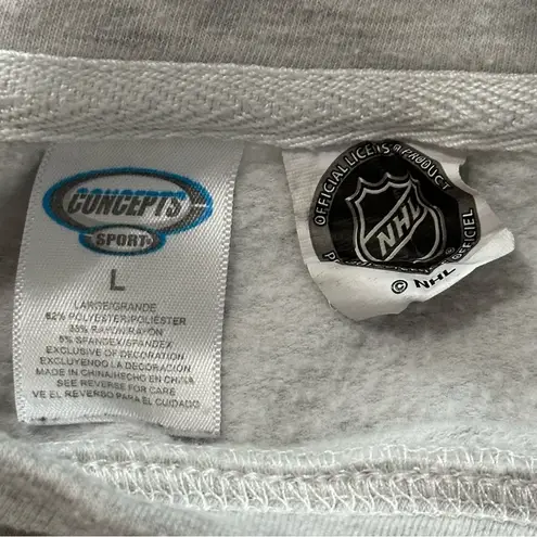 Concept Sports NHL L Heather Gray NY Islanders Embroidered Pullover Sweatshirt Size L