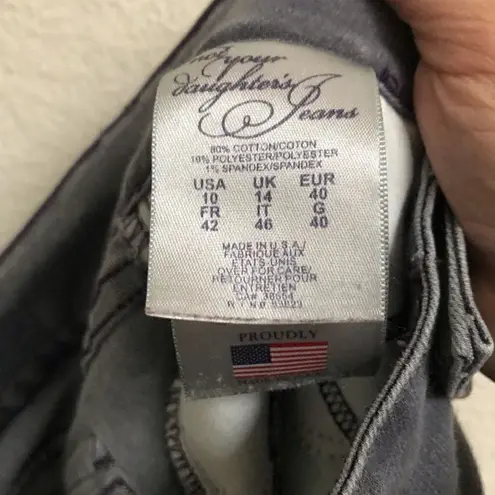 NYDJ gray creased denim boot cut jeans 10