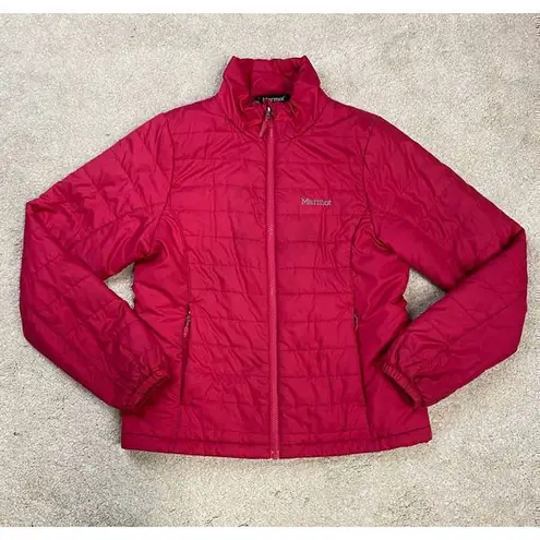 Marmot Full Zip Pink Puffer Jacket Size S