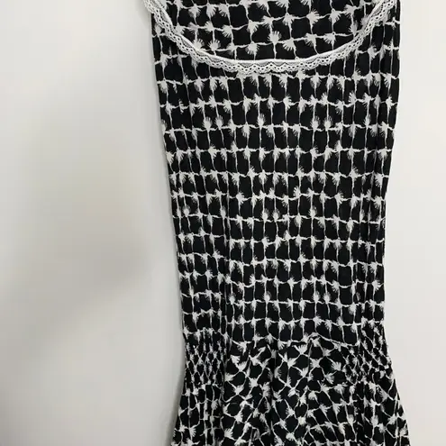 Poupette St. Barth Donna Strappy Dress Black Net Tassel Small