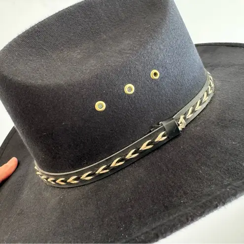 Pigalle Black Felted Wool Cowboy Hat Large/Extra Large