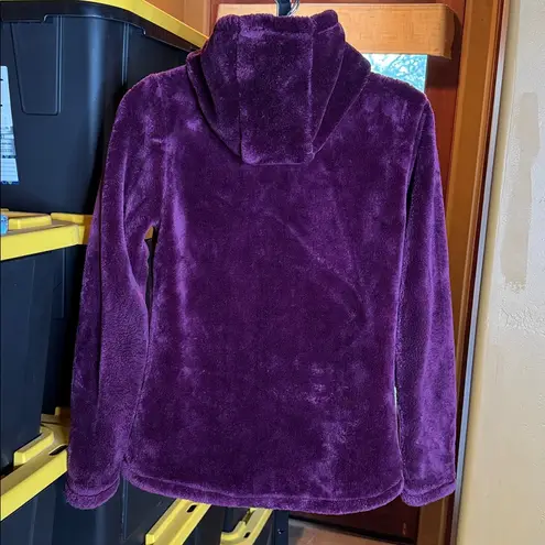 32 Degrees Heat 32 Degrees Women's Luxe Fur Hooded Full Zip Sweater Plum Purple Size Small