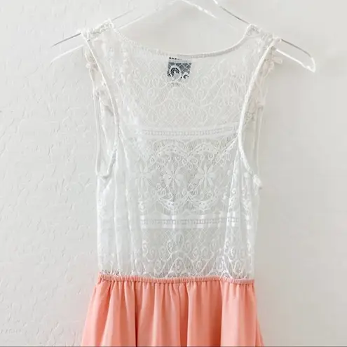 Hot & Delicious white lace orange skirted dress